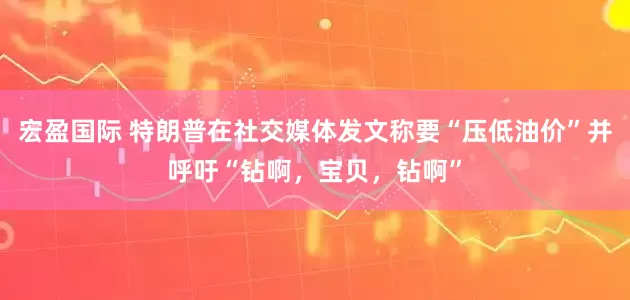 宏盈国际 特朗普在社交媒体发文称要“压低油价”并呼吁“钻啊，宝贝，钻啊”