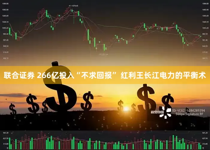 联合证券 266亿投入“不求回报” 红利王长江电力的平衡术