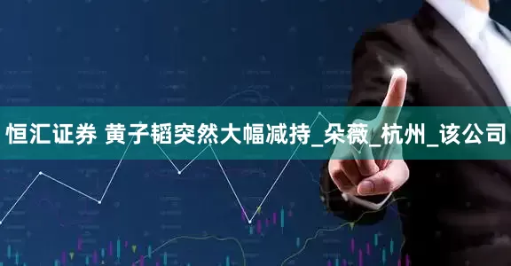 恒汇证券 黄子韬突然大幅减持_朵薇_杭州_该公司
